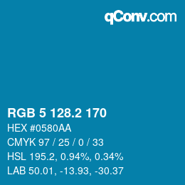 カラーコード: RGB 5 128.2 170 | qconv.com