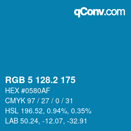 カラーコード: RGB 5 128.2 175 | qconv.com