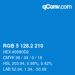 カラーコード: RGB 5 128.2 210 | qconv.com