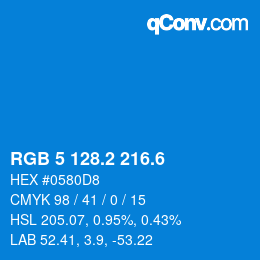 カラーコード: RGB 5 128.2 216.6 | qconv.com