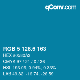 カラーコード: RGB 5 128.6 163 | qconv.com