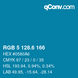 カラーコード: RGB 5 128.6 166 | qconv.com