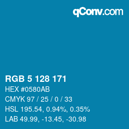 Color code: RGB 5 128 171 | qconv.com