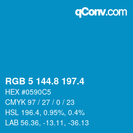 カラーコード: RGB 5 144.8 197.4 | qconv.com