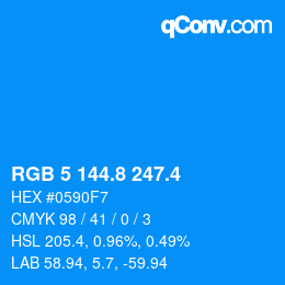 カラーコード: RGB 5 144.8 247.4 | qconv.com