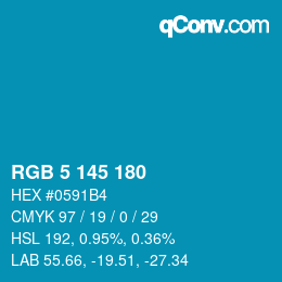 Color code: RGB 5 145 180 | qconv.com