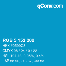 Código de color: RGB 5 153 200 | qconv.com