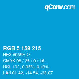 Color code: RGB 5 159 215 | qconv.com