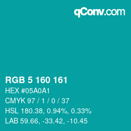 Color code: RGB 5 160 161 | qconv.com