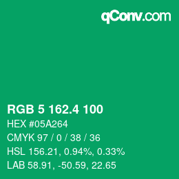 カラーコード: RGB 5 162.4 100 | qconv.com