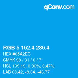 カラーコード: RGB 5 162.4 236.4 | qconv.com