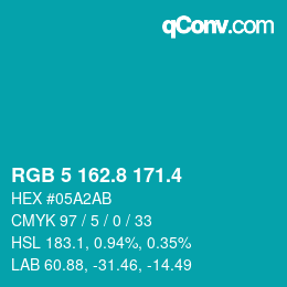 カラーコード: RGB 5 162.8 171.4 | qconv.com