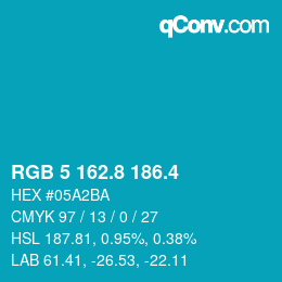 カラーコード: RGB 5 162.8 186.4 | qconv.com