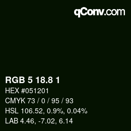 Color code: RGB 5 18.8 1 | qconv.com