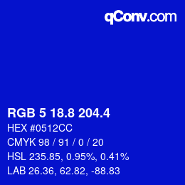 カラーコード: RGB 5 18.8 204.4 | qconv.com