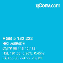 Color code: RGB 5 182 222 | qconv.com