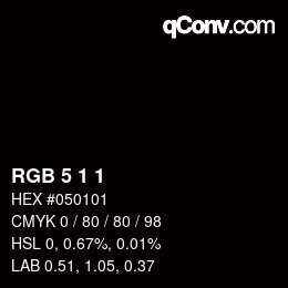 Farbcode: RGB 5 1 1 | qconv.com