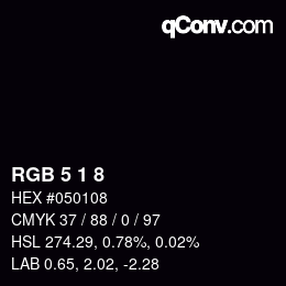 Farbcode: RGB 5 1 8 | qconv.com