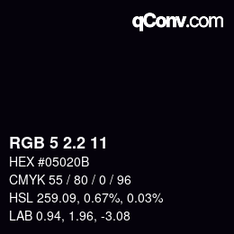 Color code: RGB 5 2.2 11 | qconv.com