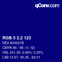 Color code: RGB 5 2.2 123 | qconv.com