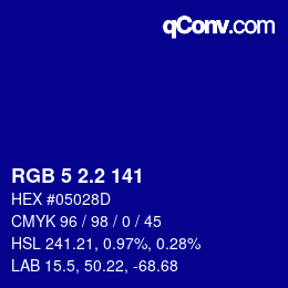カラーコード: RGB 5 2.2 141 | qconv.com