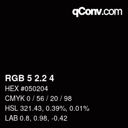 カラーコード: RGB 5 2.2 4 | qconv.com