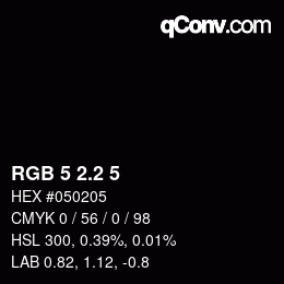 Color code: RGB 5 2.2 5 | qconv.com