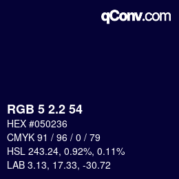 Color code: RGB 5 2.2 54 | qconv.com
