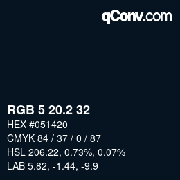 Color code: RGB 5 20.2 32 | qconv.com