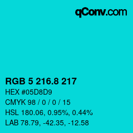 カラーコード: RGB 5 216.8 217 | qconv.com