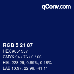 Color code: RGB 5 21 87 | qconv.com