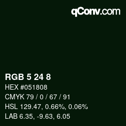 Farbcode: RGB 5 24 8 | qconv.com