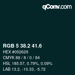 カラーコード: RGB 5 38.2 41.6 | qconv.com