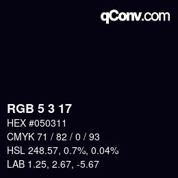 Color code: RGB 5 3 17 | qconv.com