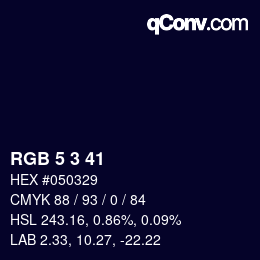 Color code: RGB 5 3 41 | qconv.com