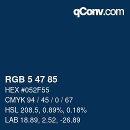 Color code: RGB 5 47 85 | qconv.com