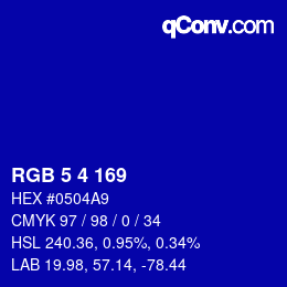 Color code: RGB 5 4 169 | qconv.com