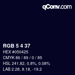 Color code: RGB 5 4 37 | qconv.com