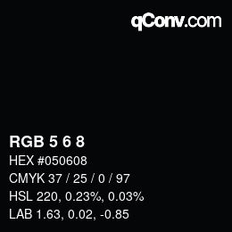 カラーコード: RGB 5 6 8 | qconv.com