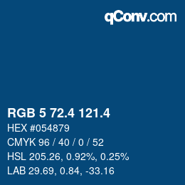 カラーコード: RGB 5 72.4 121.4 | qconv.com