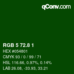 カラーコード: RGB 5 72.8 1 | qconv.com