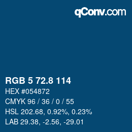Color code: RGB 5 72.8 114 | qconv.com