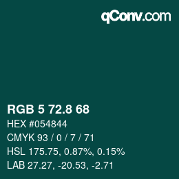 Color code: RGB 5 72.8 68 | qconv.com