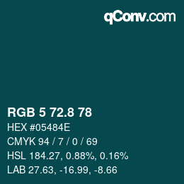 Color code: RGB 5 72.8 78 | qconv.com