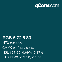 Color code: RGB 5 72.8 83 | qconv.com