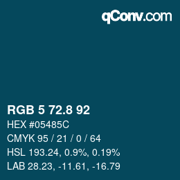 Color code: RGB 5 72.8 92 | qconv.com