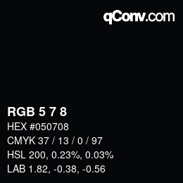 Color code: RGB 5 7 8 | qconv.com