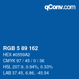Color code: RGB 5 89 162 | qconv.com