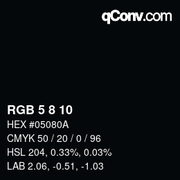 Farbcode: RGB 5 8 10 | qconv.com