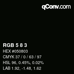 カラーコード: RGB 5 8 3 | qconv.com